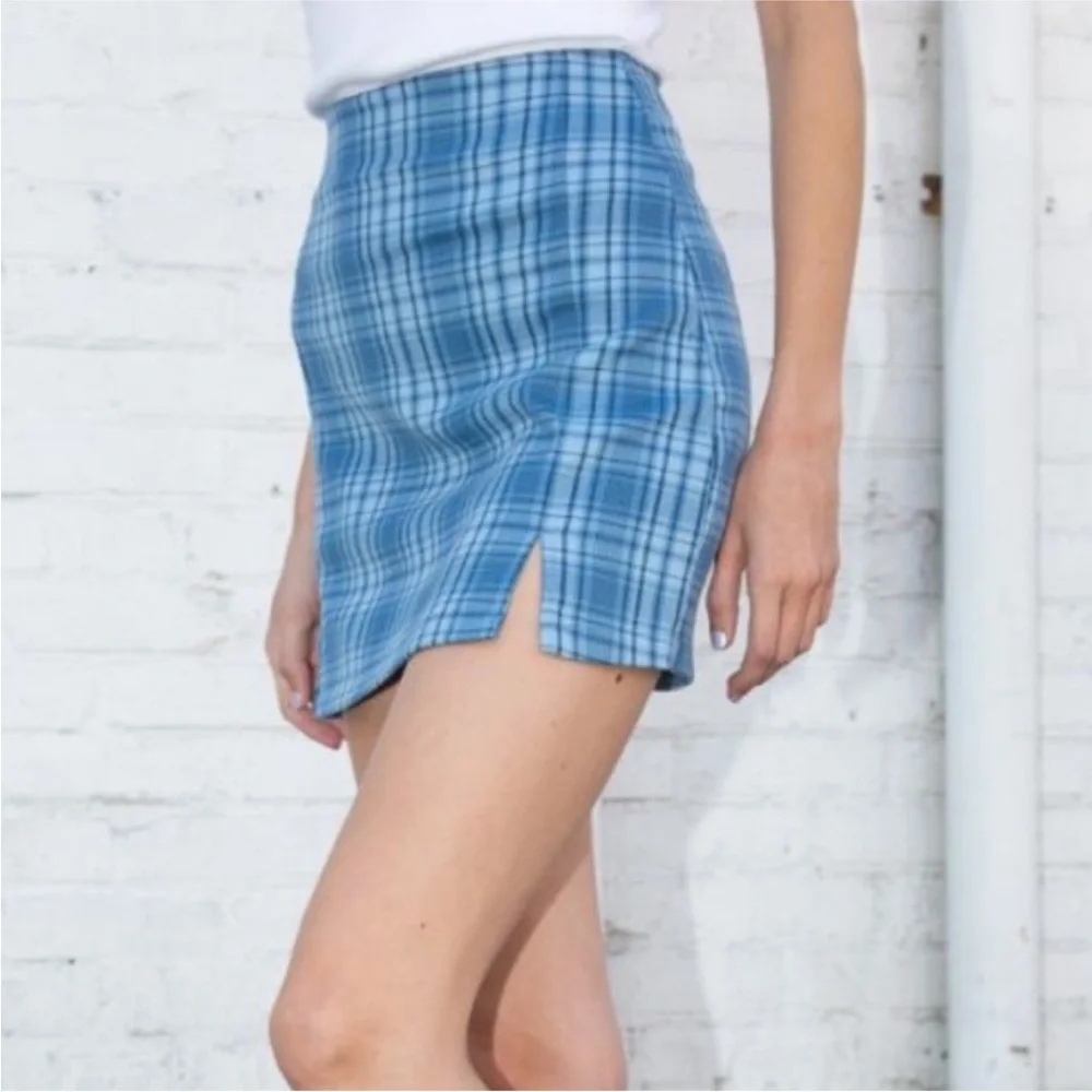 Brandy Melville/John Galt Blue Plaid Cara Skirt - Picture 5 of 5